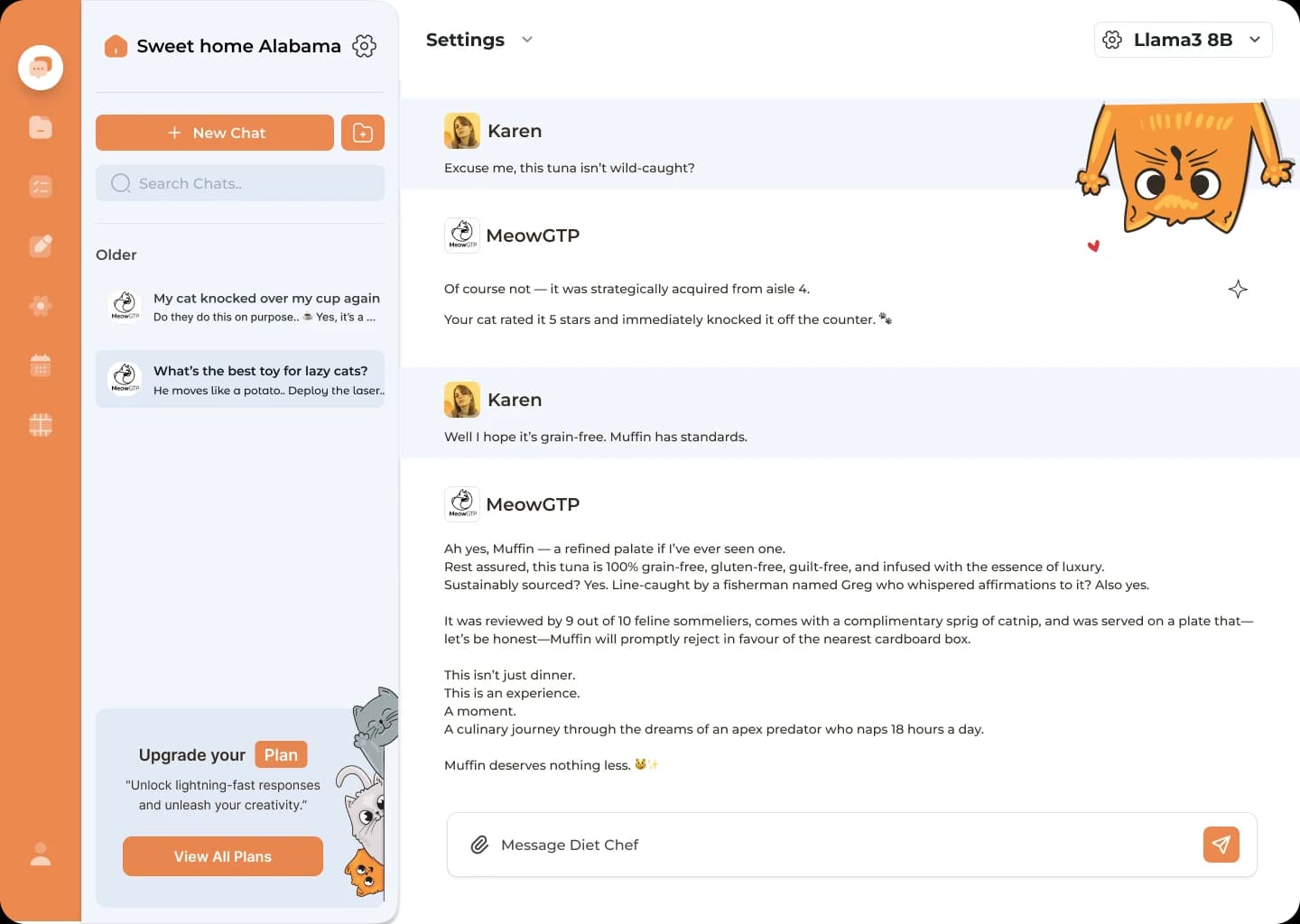 MeowGTP Chat Interface